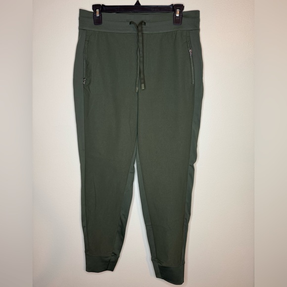 Athleta Pants - Athleta‎ Dark Green Joggers Womens Size 10 Zip Pocket